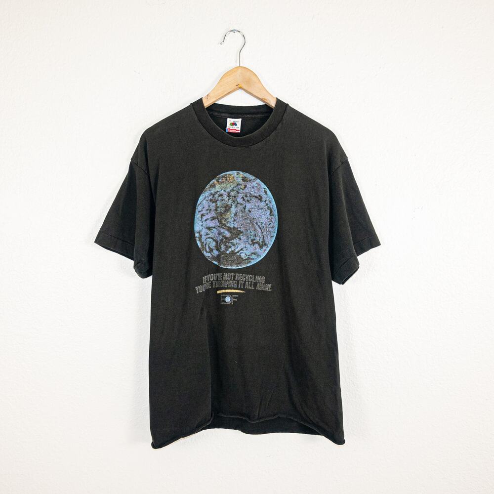 Vintage 90's Fruit of the loom Environmental Defense Fund T-Shirt single stitch
